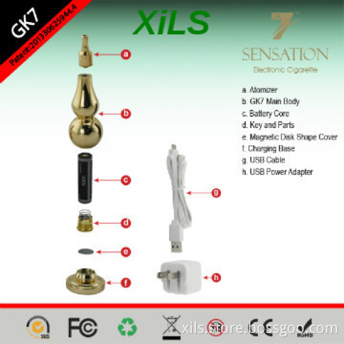 Unique gourd shape gold e cigs new product GK7